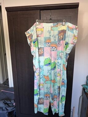 Nickelodeon Pastel Multi Character Patchwork Kids Pajama Romper